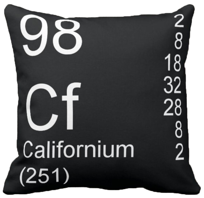 Black Californium Element Pillow