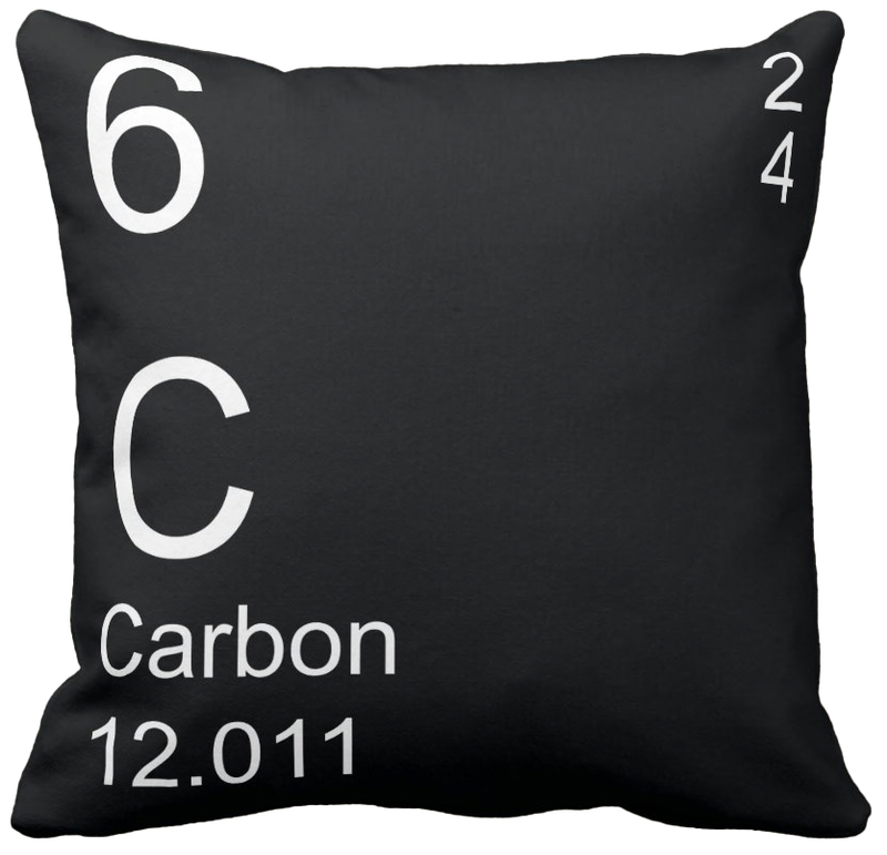 Black Carbon Element Pillow