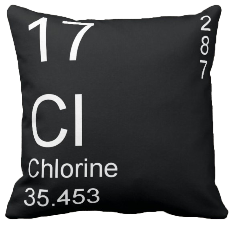 Black Chlorine Element Pillow