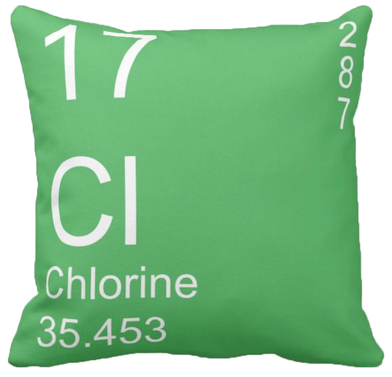 Green Chlorine Element Pillow