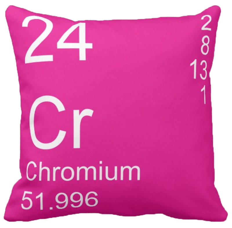 Pink Chromium Element Pillow