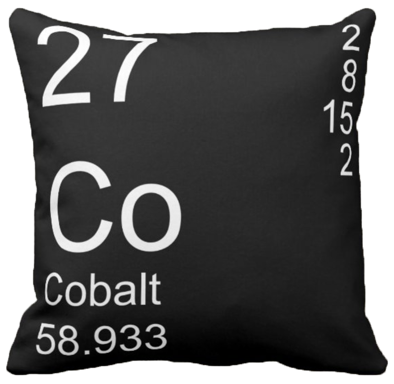 Black Cobalt Element Pillow