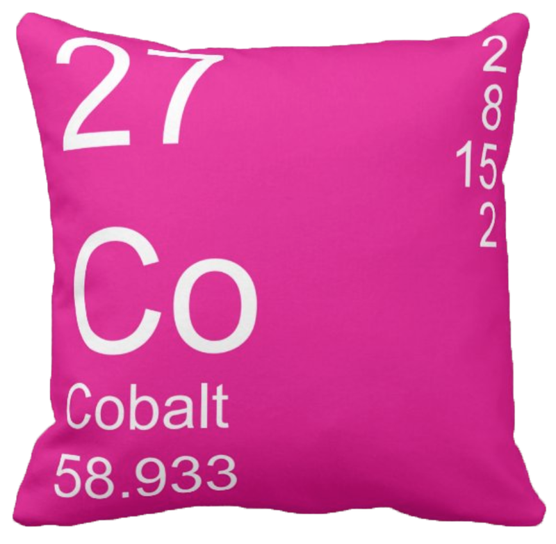 Pink Cobalt Element Pillow