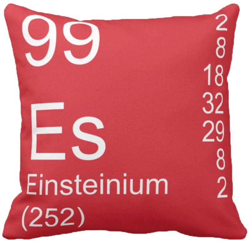 Red Einsteinium Element Pillow