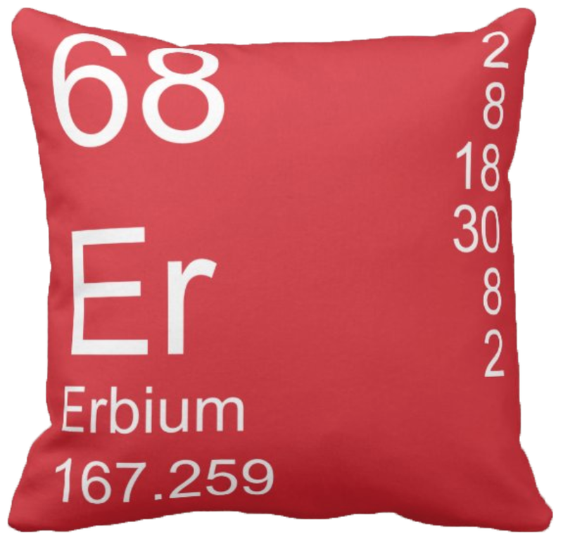Red Erbium Element Pillow