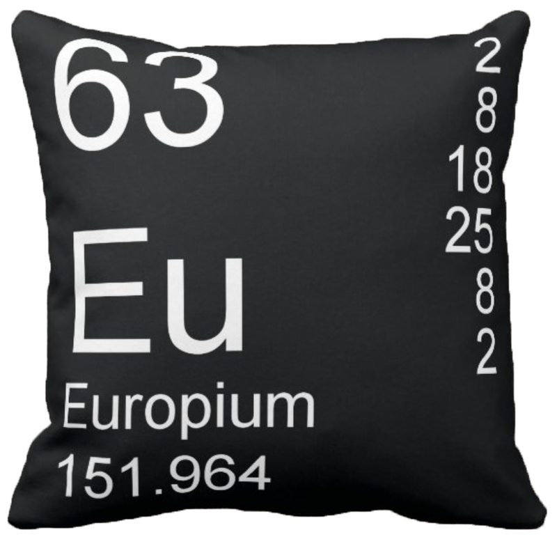 Black Europium Element Pillow