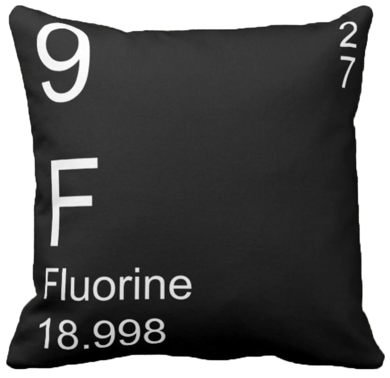 Black Fluorine Element Pillow