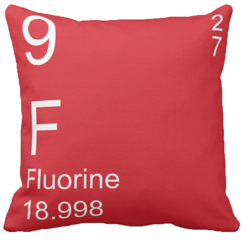 Red Fluorine Element Pillow