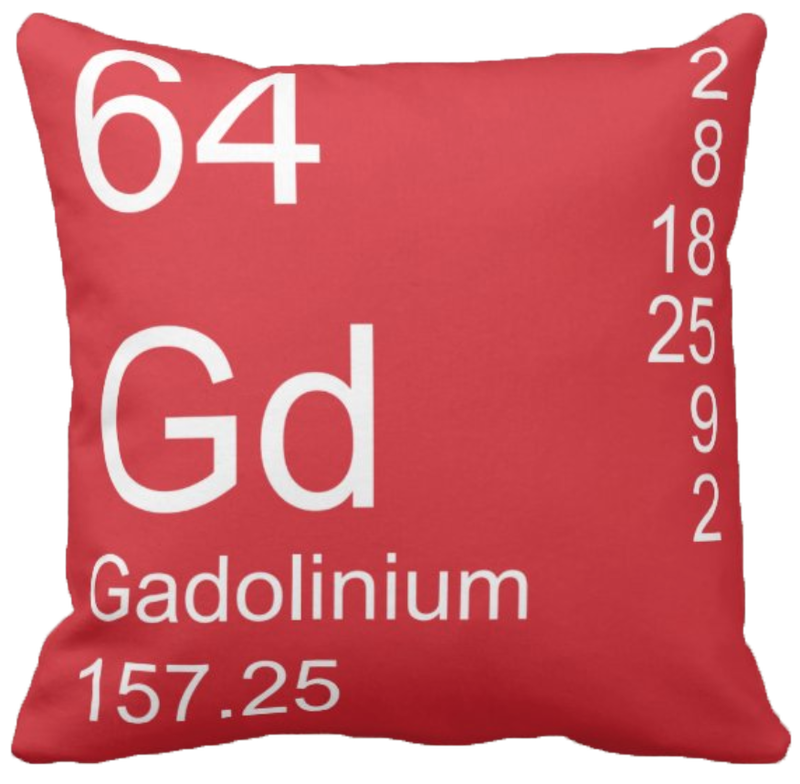 Red Gadolinium Element Pillow