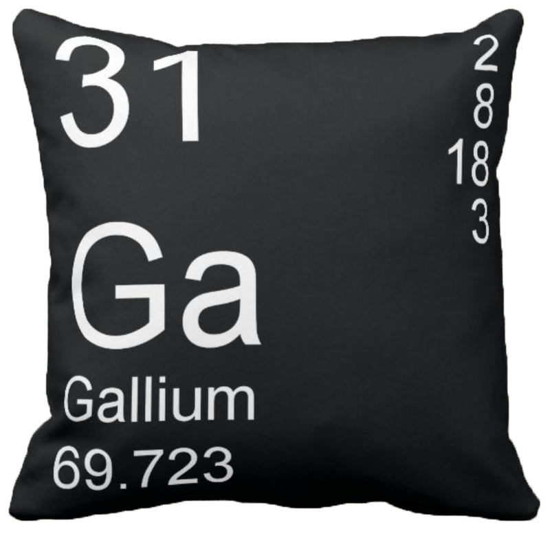 Black Gallium Element Pillow