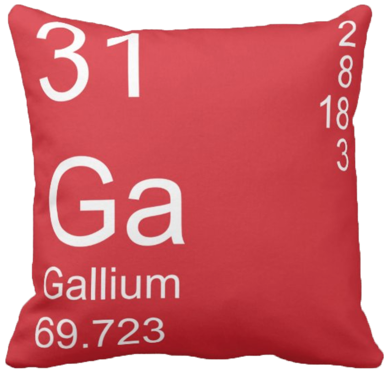 Red Gallium Element Pillow