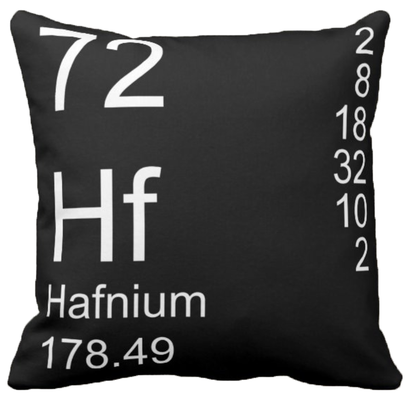 Black Hafnium Element Pillow