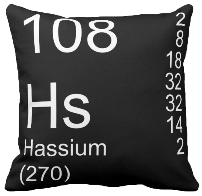 Black Hassium Element Pillow