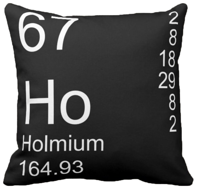 Black Holmium Element Pillow