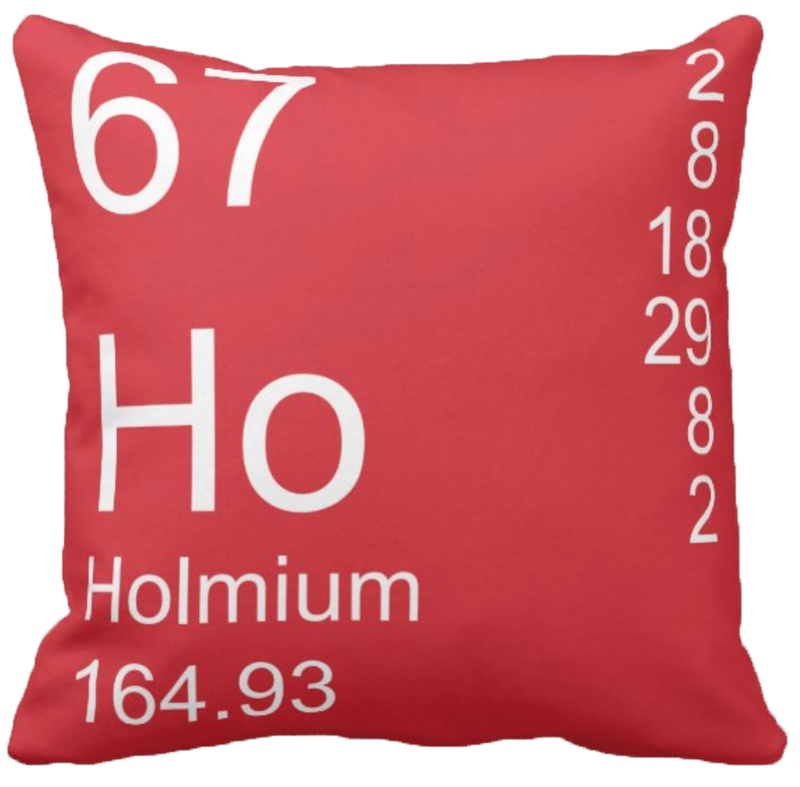 Red Holmium Element Pillow