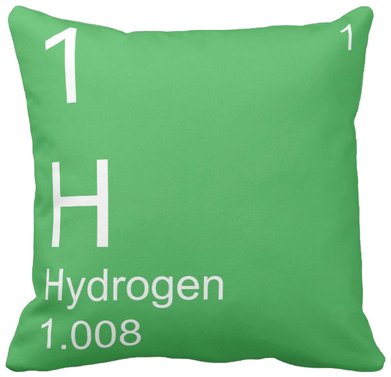 Green Hydrogen Element Pillow