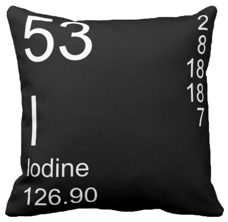 Black Iodine Element Pillow