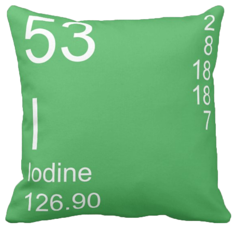 Green Iodine Element Pillow