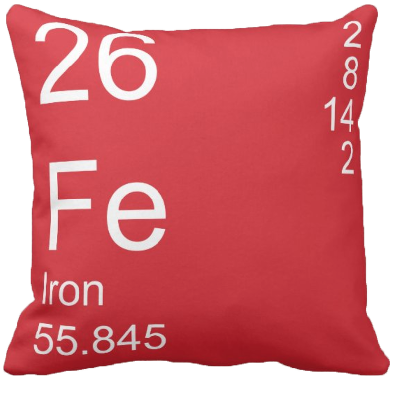 Red Iron Element Pillow