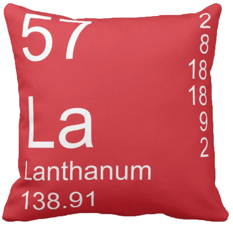 Red Lanthanum Element Pillow