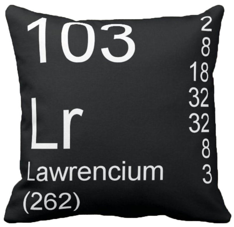 Black Lawrencium Element Pillow