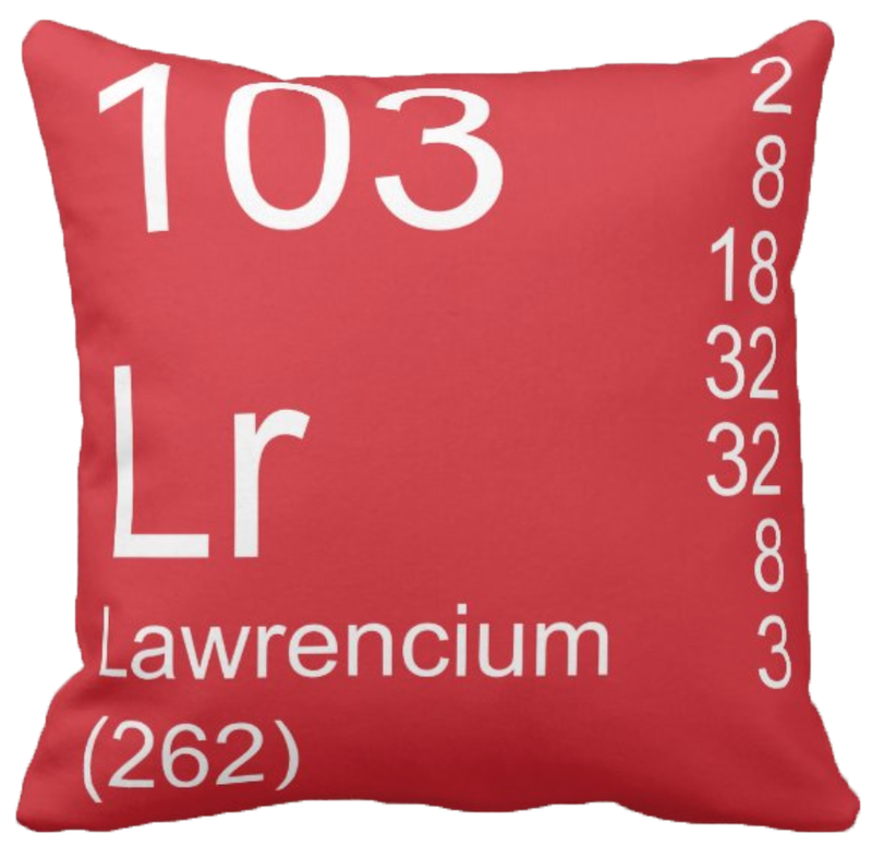 Red Lawrencium Element Pillow