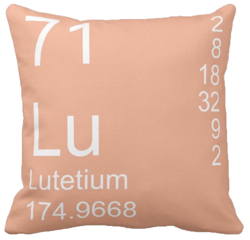Peach Lutetium Element Pillow