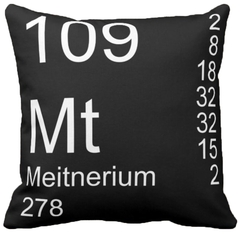 Black Meitnerium Element Pillow