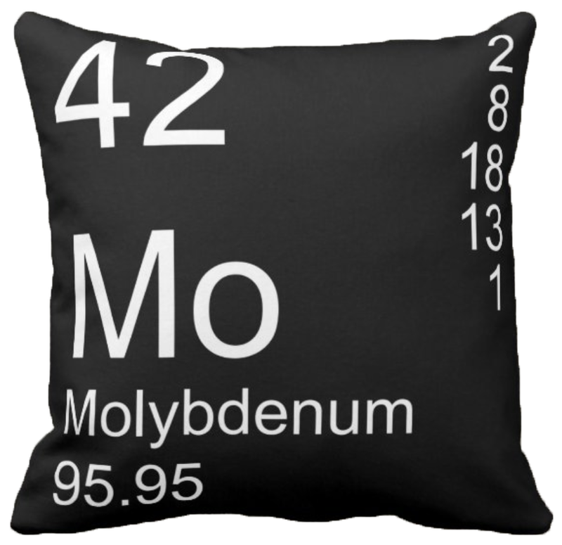 Black Molybdenum Element Pillow