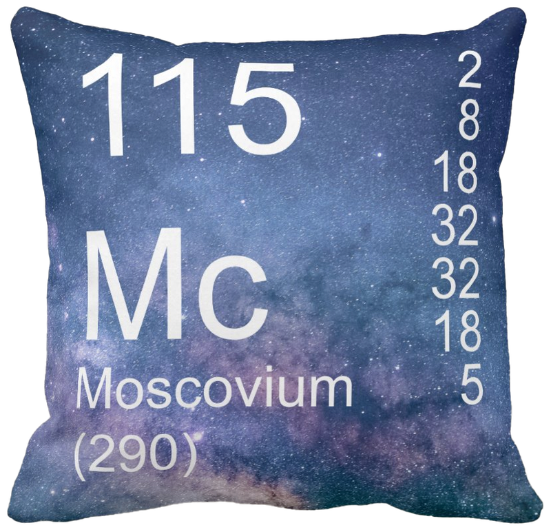 Space Moscovium Element Pillow