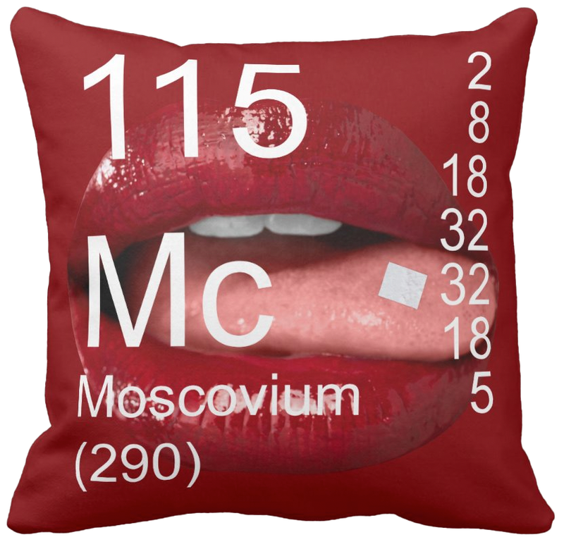 Acid Tongue Moscovium Element Pillow