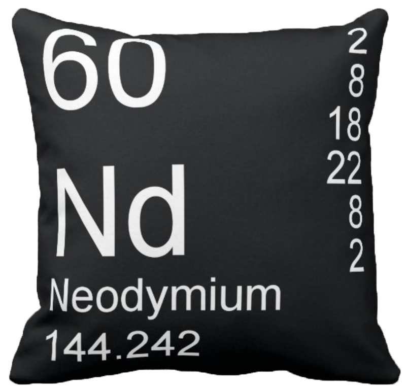 Black Neodymium Element Pillow