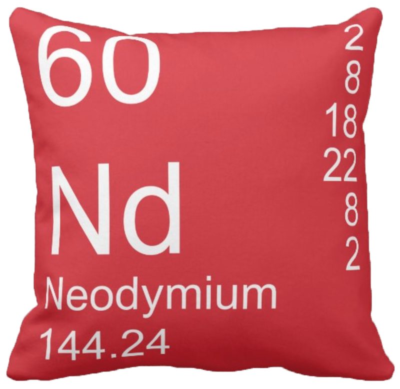 Red Neodymium Element Pillow