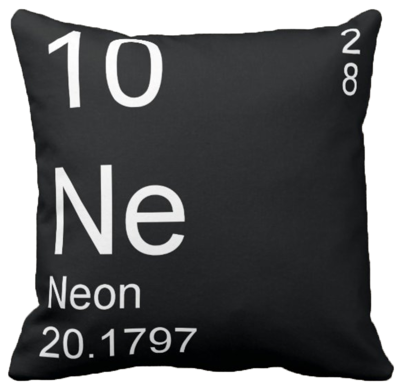 Black Neon Element Pillow