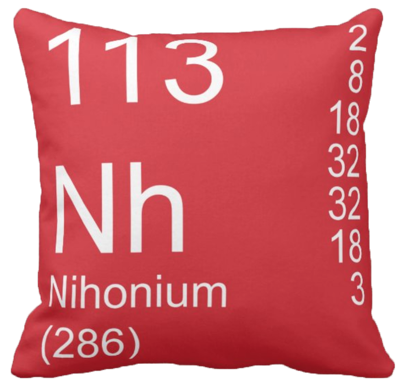 Red Nihonium Element Pillow