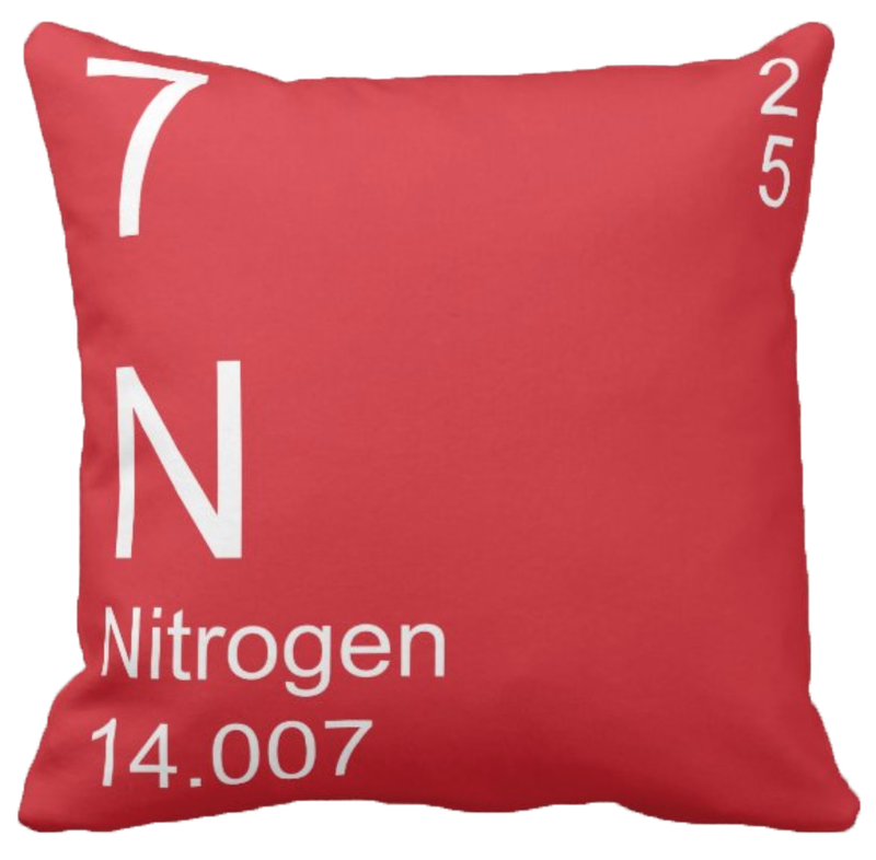 Red Nitrogen Element Pillow
