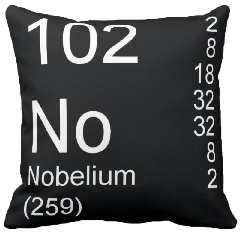 Black Nobelium Element Pillow