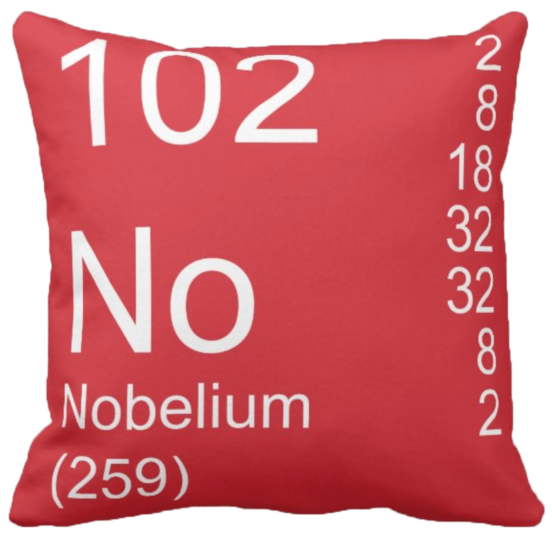 Red Nobelium Element Pillow