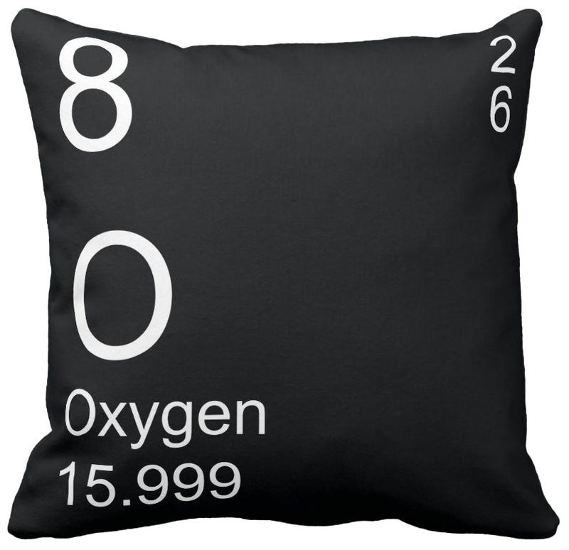 Black Oxygen Element Pillow