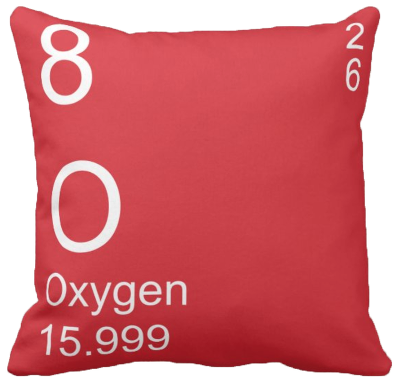 Red Oxygen Element Pillow