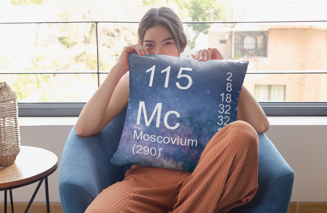 Girl Holding Space Theme Moscovium Pillow