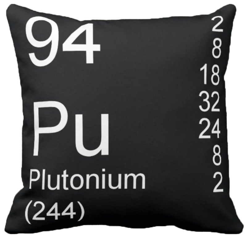 Black Plutonium Element Pillow