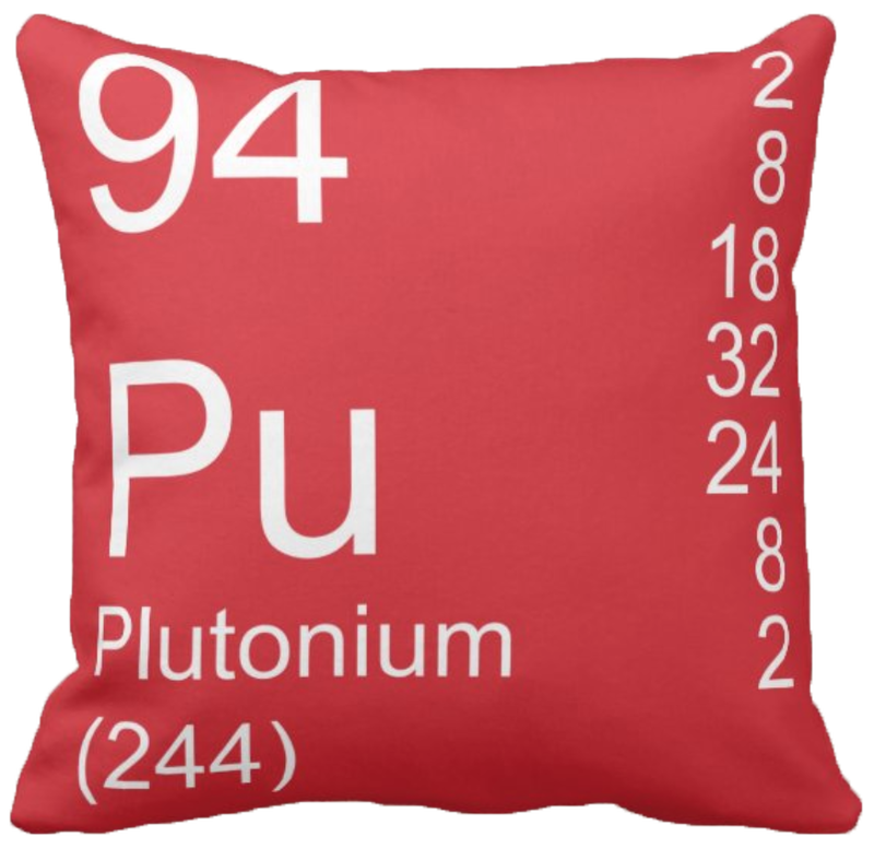 Red Plutonium Element Pillow