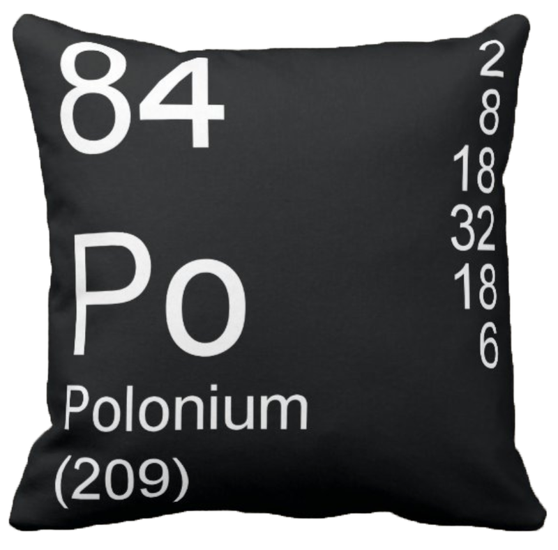Black Polonium Element Pillow