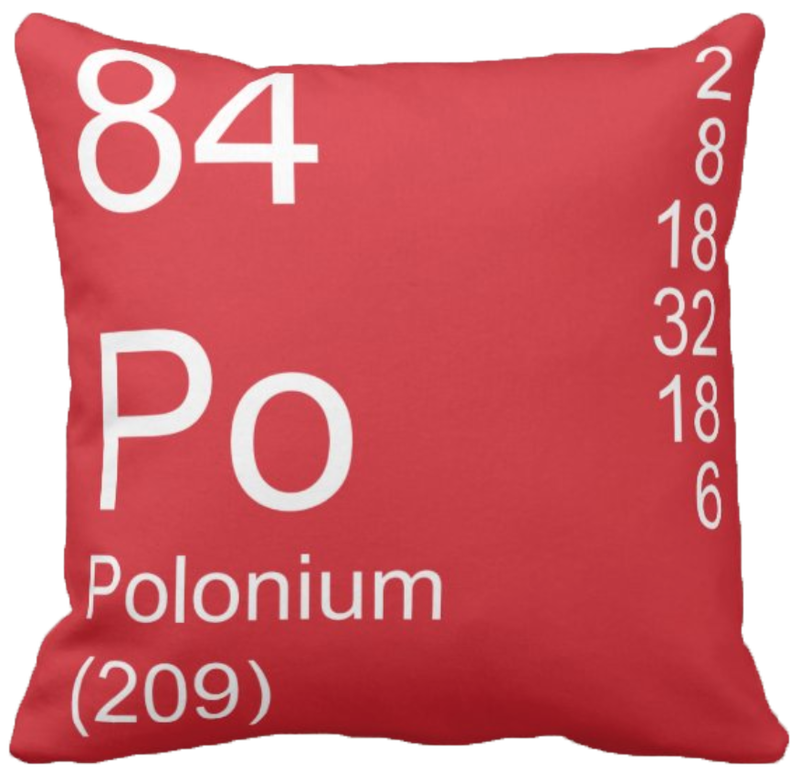 Red Polonium Element Pillow