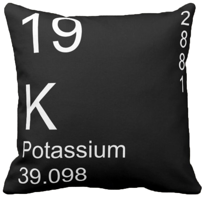 Black Potassium Element Pillow