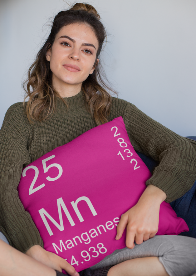 Pink Manganese Element Pillow Held by Girl