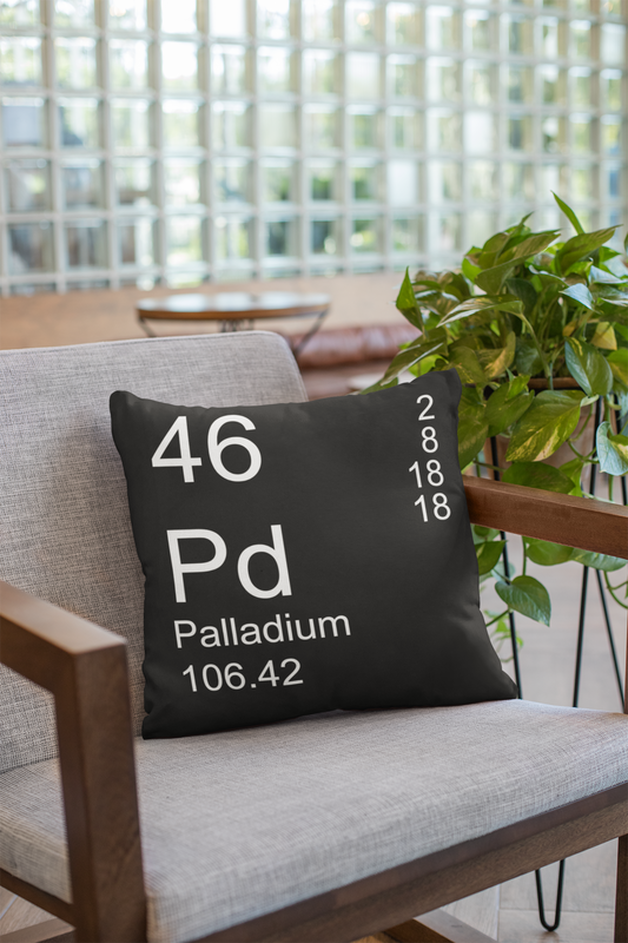 Black Palladium Element Pillow on Chair