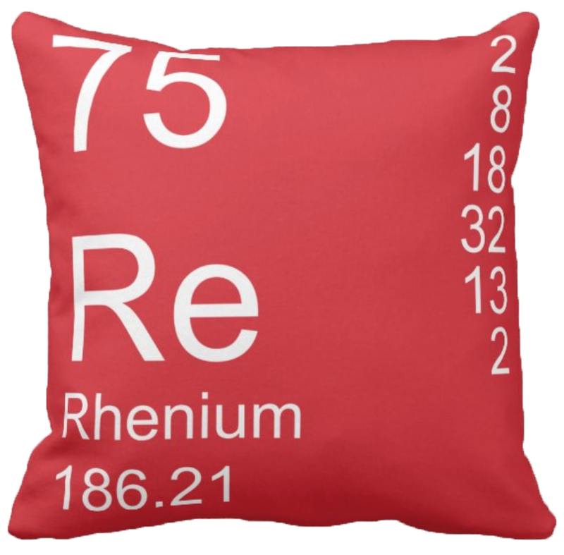 Red Rhenium Element Pillow