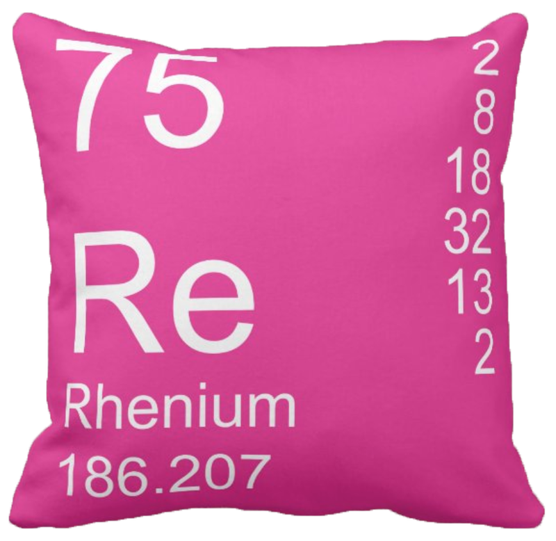 Pink Rhenium Element Pillow